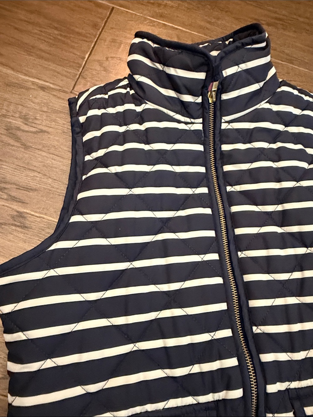 The Savile Row Co. London Navy & White Striped Quilted Vest S - Picture 4 of 11